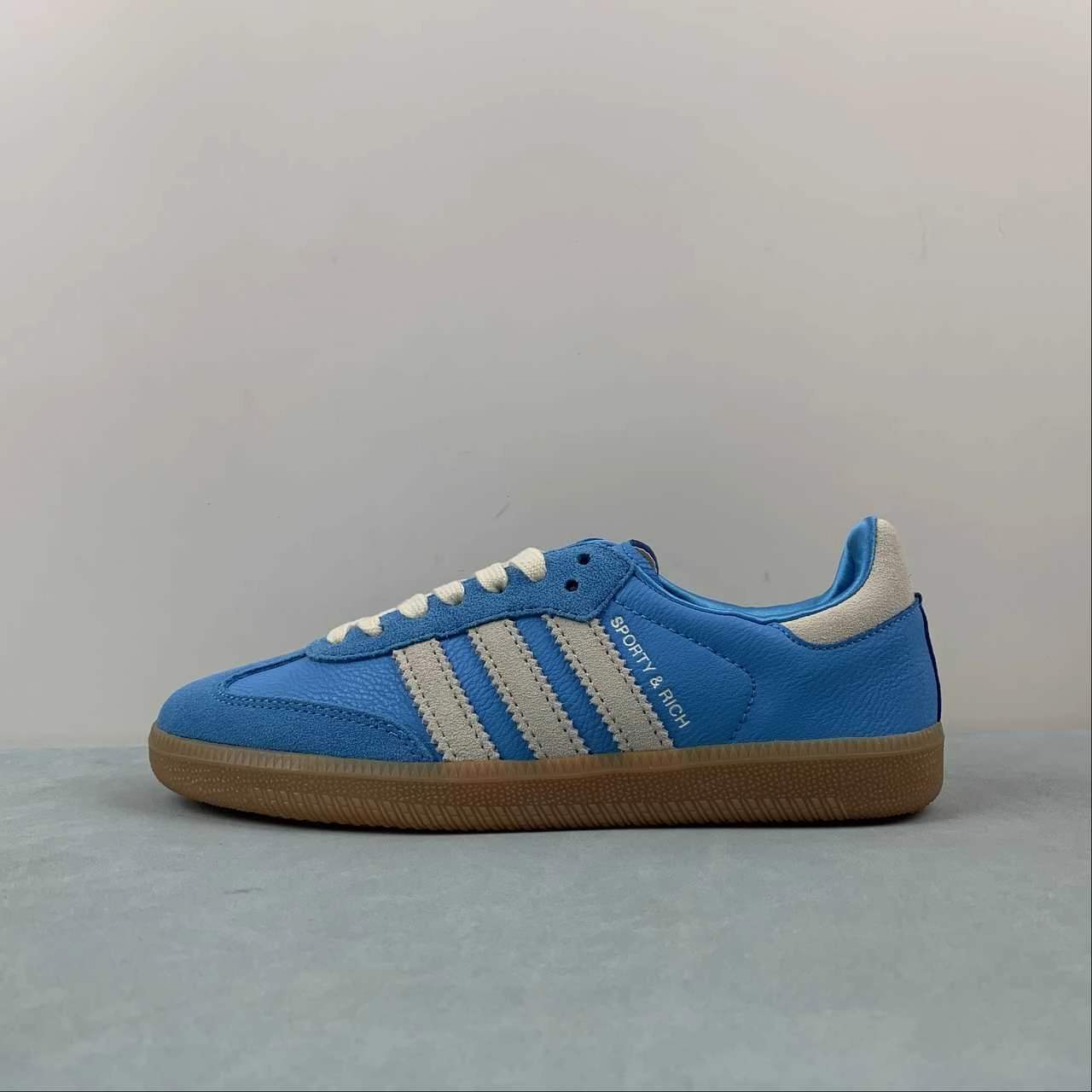 Antibacterial Fresh Steps Adidas SAMBA OG Sporty and Rich Blue Grey IE6975