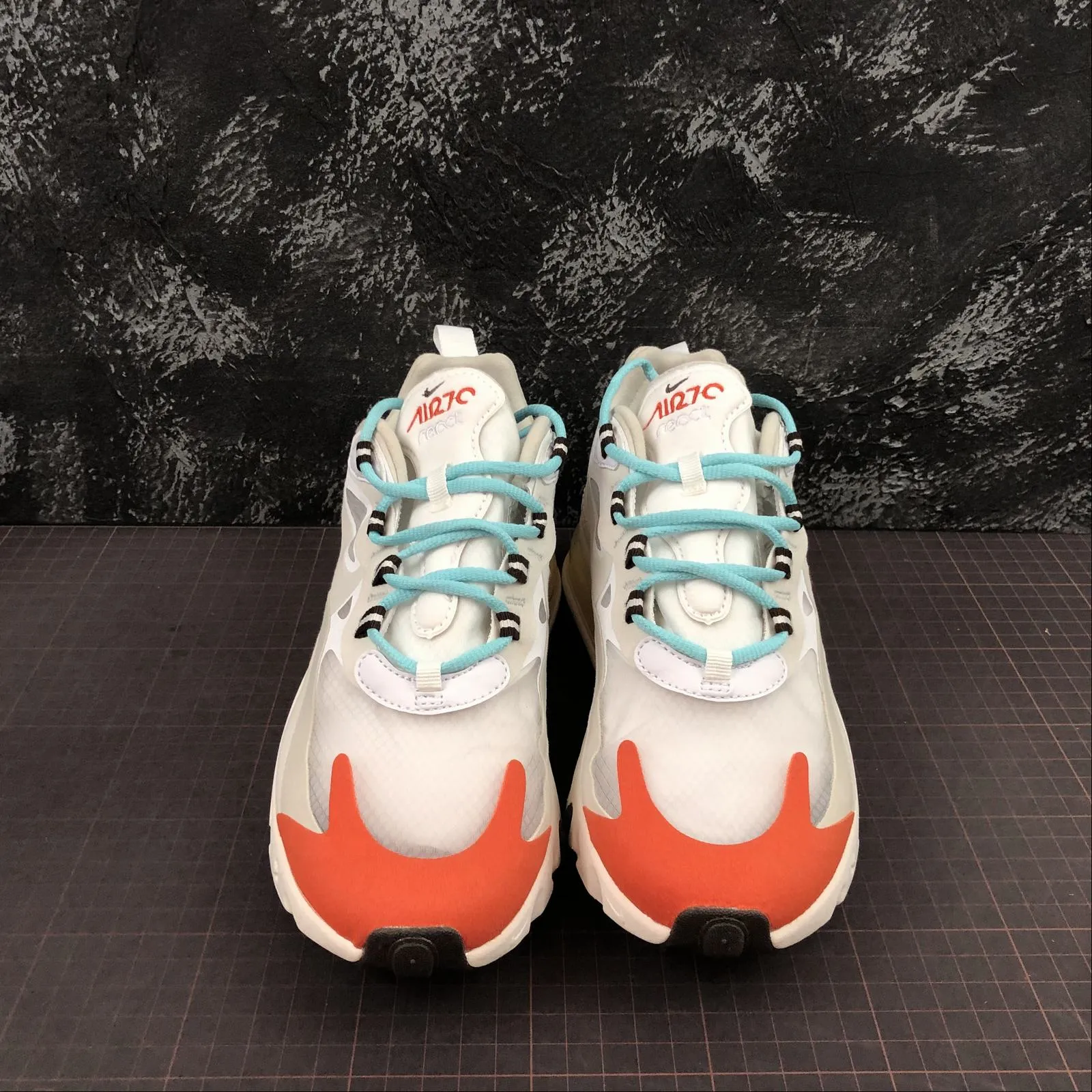 Air Max 270 React Light Beige Chalk Summit White Team Orange Platinum Tint AT6174 200 fast - paced shoes