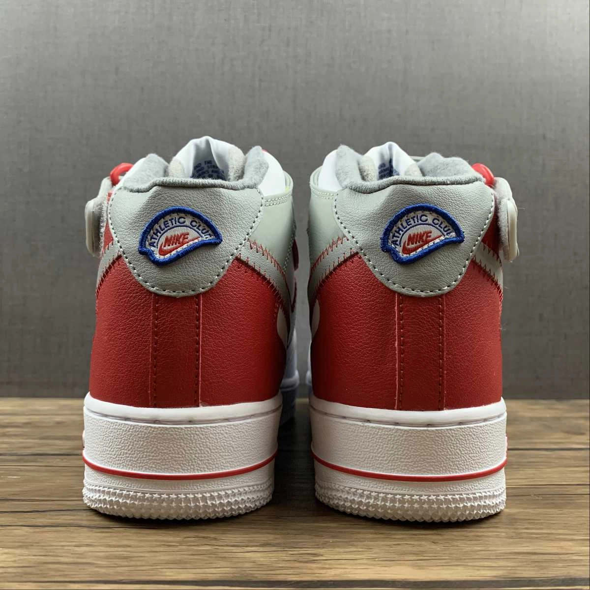 Air Force 1 07 Mid Athletic Club White Red Gray DH7451-100 Basic Design