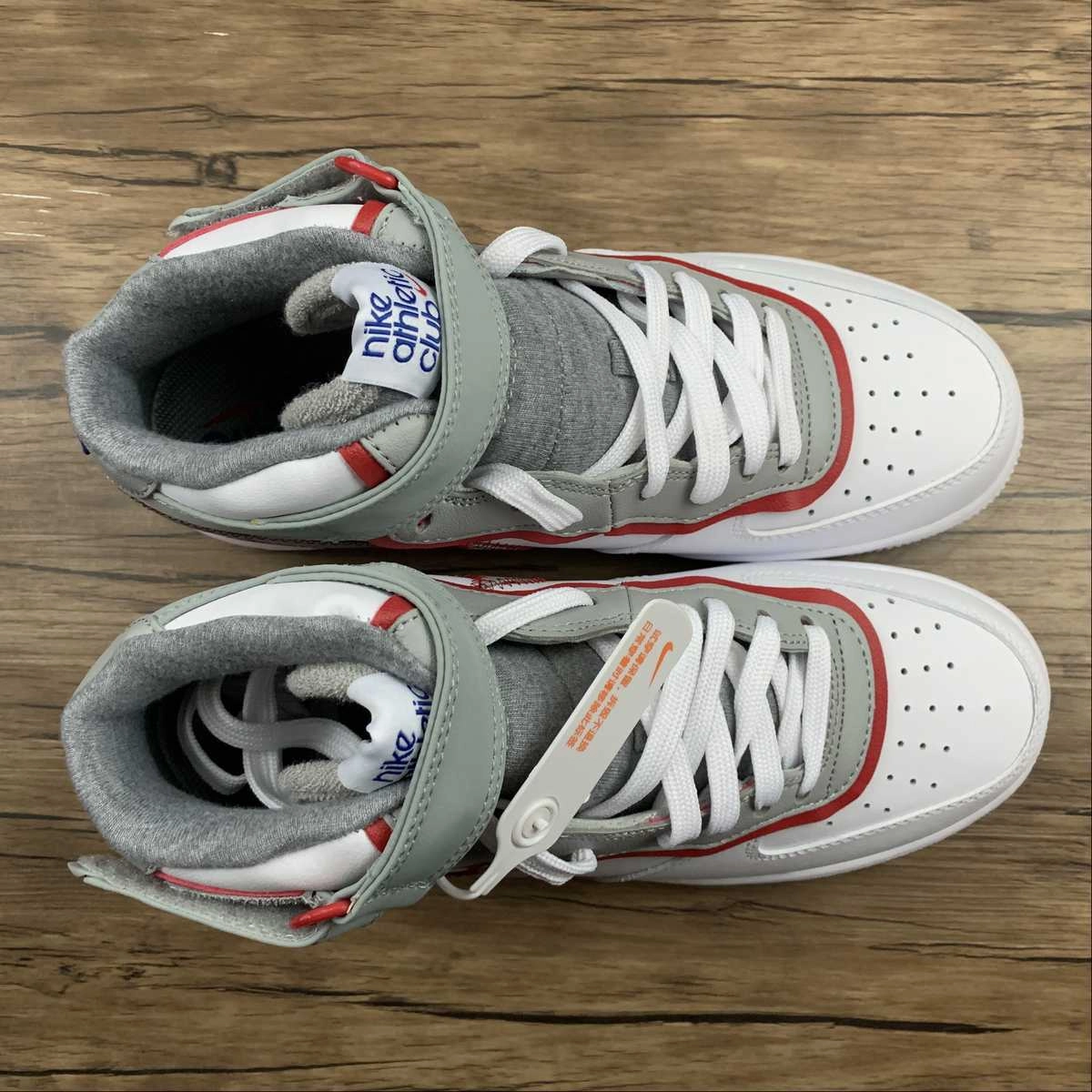 Air Force 1 07 Mid Athletic Club White Red Gray DH7451-100 Travel Routine