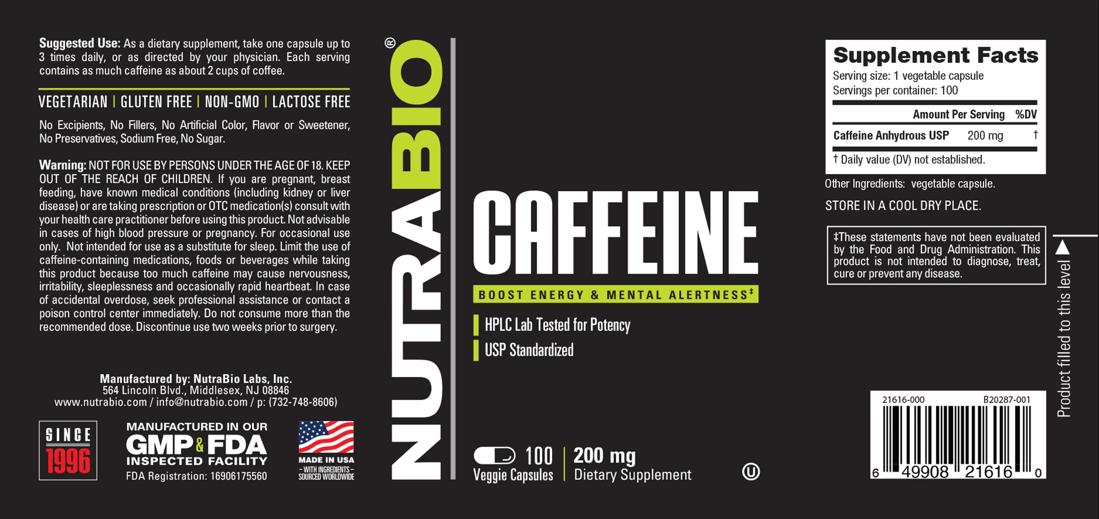 Caffeine (200mg)