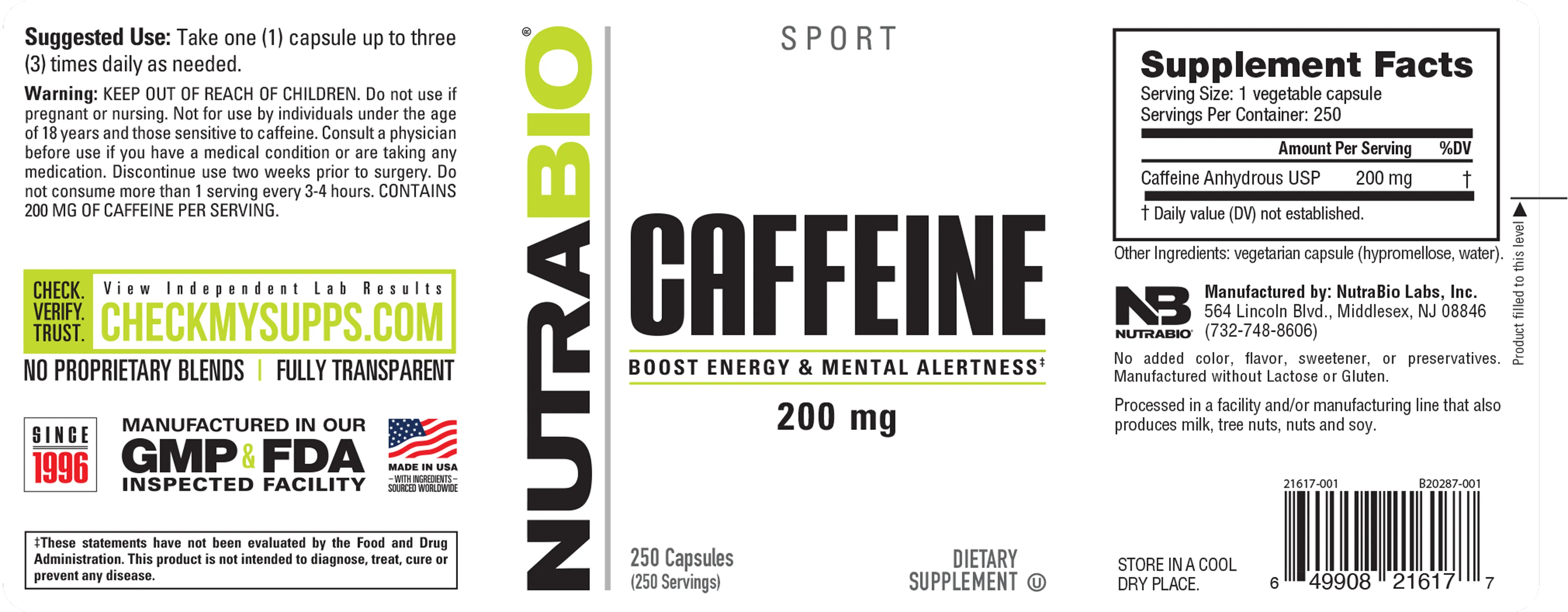 Caffeine (200mg)