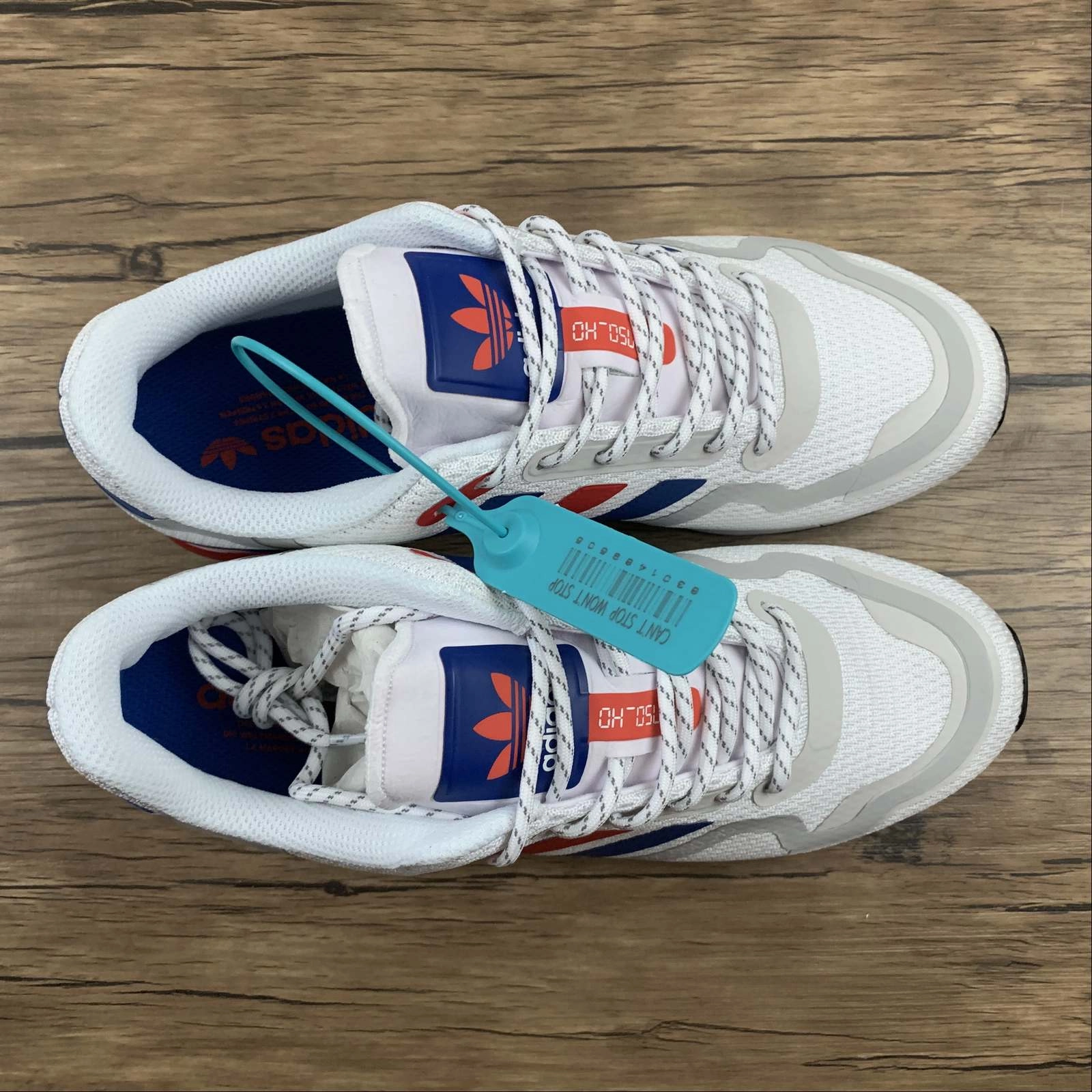 Adidas ZX750 HD White Collegiate Royal-Red FX7463 Nike Cortez label