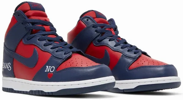 All Surface Traction Nike Dunk High SB x Supreme Navy Red