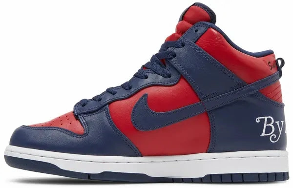 Nike Dunk High SB x Supreme Navy Red High Performance Fit