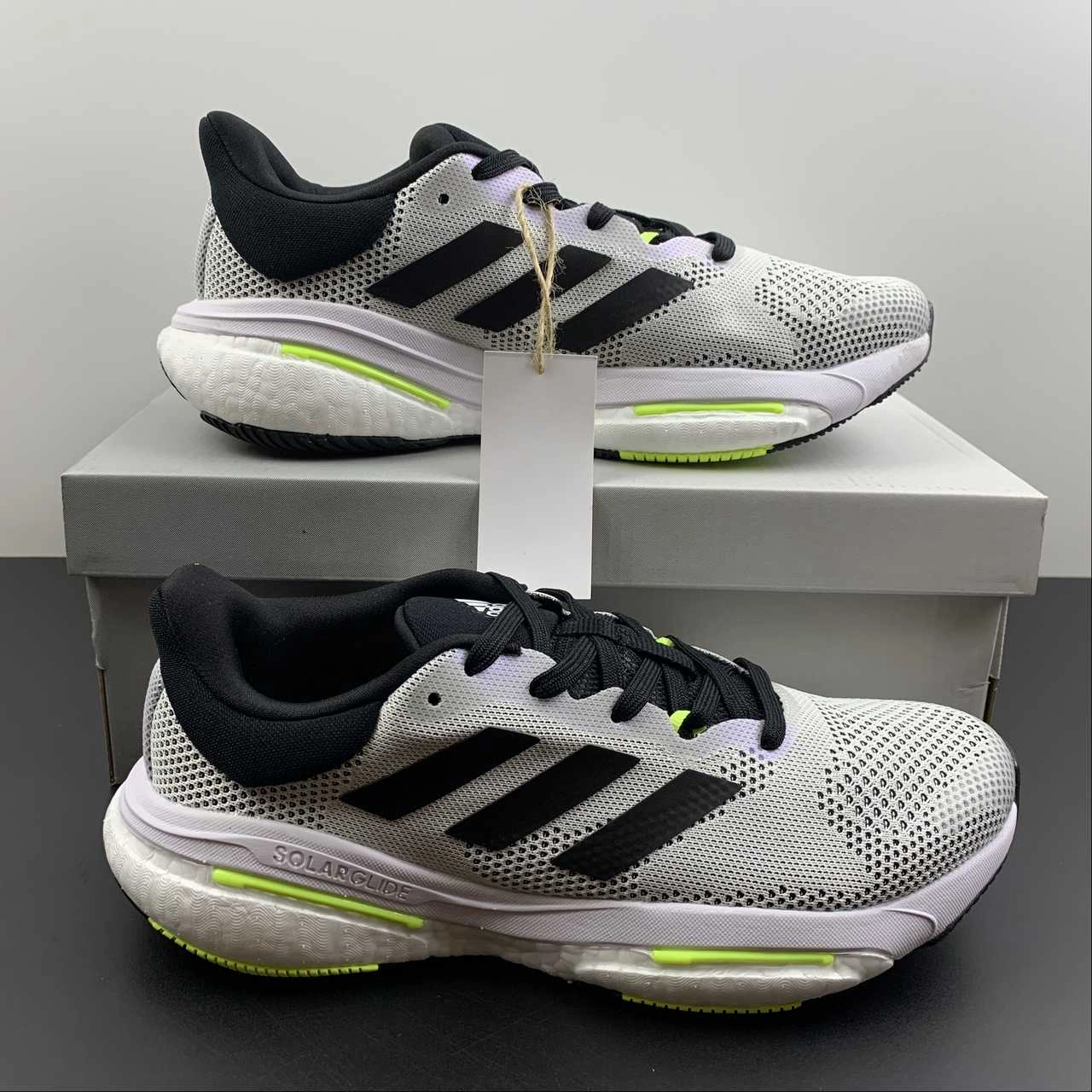 Adidas Solar Glide 5 Grey Black GX5472 triple - strap shoes