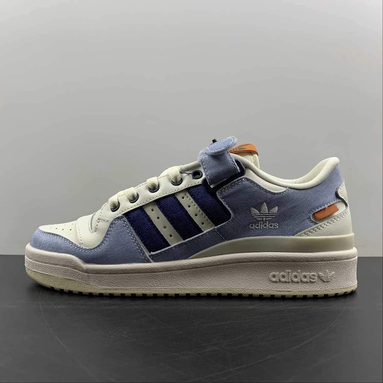 Adidas Forum 84 Low Blue White Navy Streamlined wear Impact Dispersing