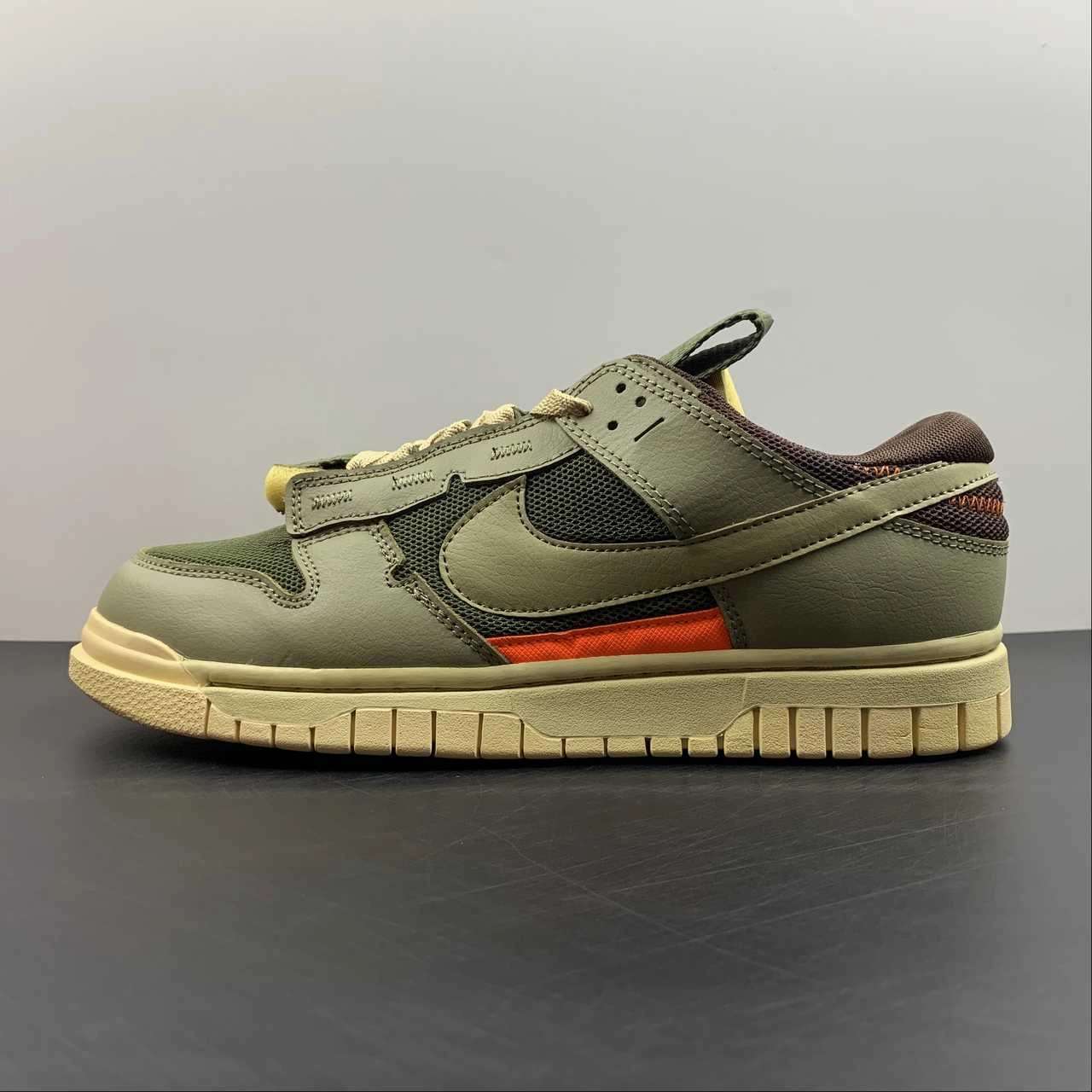 Abrasion Resistant Lining Elasticated Lacing Air Dunk 3.0 Remastered Medium Neutral Olive DV0821-200