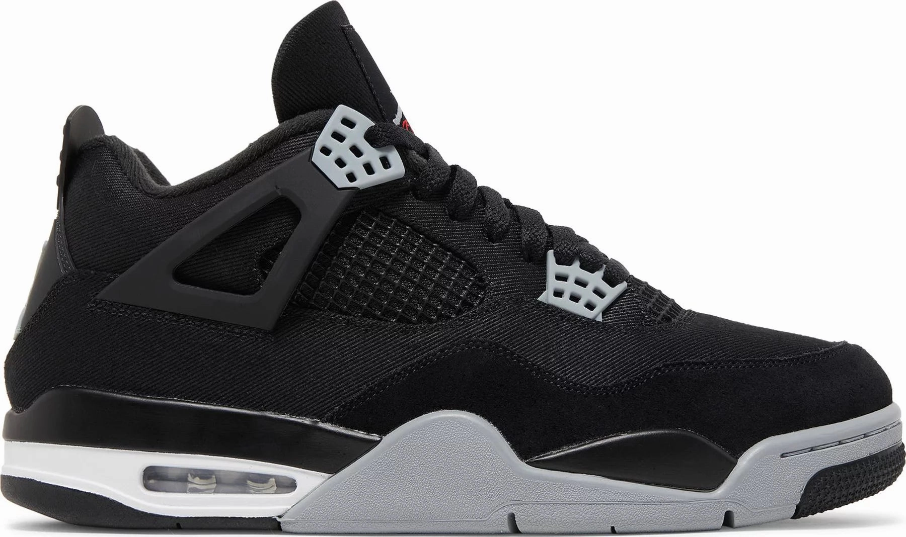 Nike Jordan 4 Black Canvas Ankle Strap Air Ventilation
