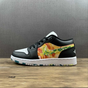 Balance Sole Air Jordan 1 Low SE (GS) Black White-Team Orange DJ6252-038