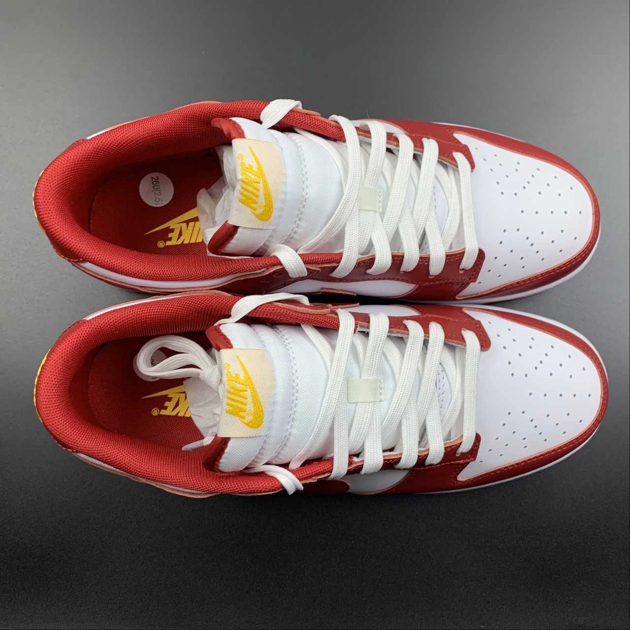 SB Dunk Low Cardinal Gym Red White Yellow DD1391-602 Casual cushioning