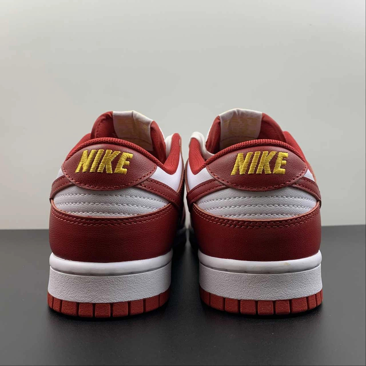 SB Dunk Low Cardinal Gym Red White Yellow DD1391-602 Traction Grip
