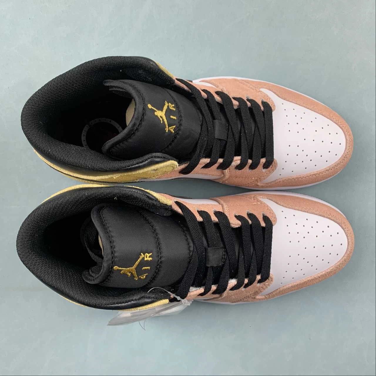 Air Jordan 1 Mid SE Flight Club Magic Ember Sundial White Black DX4332-800 Non Slip Sole Breathable mesh construction