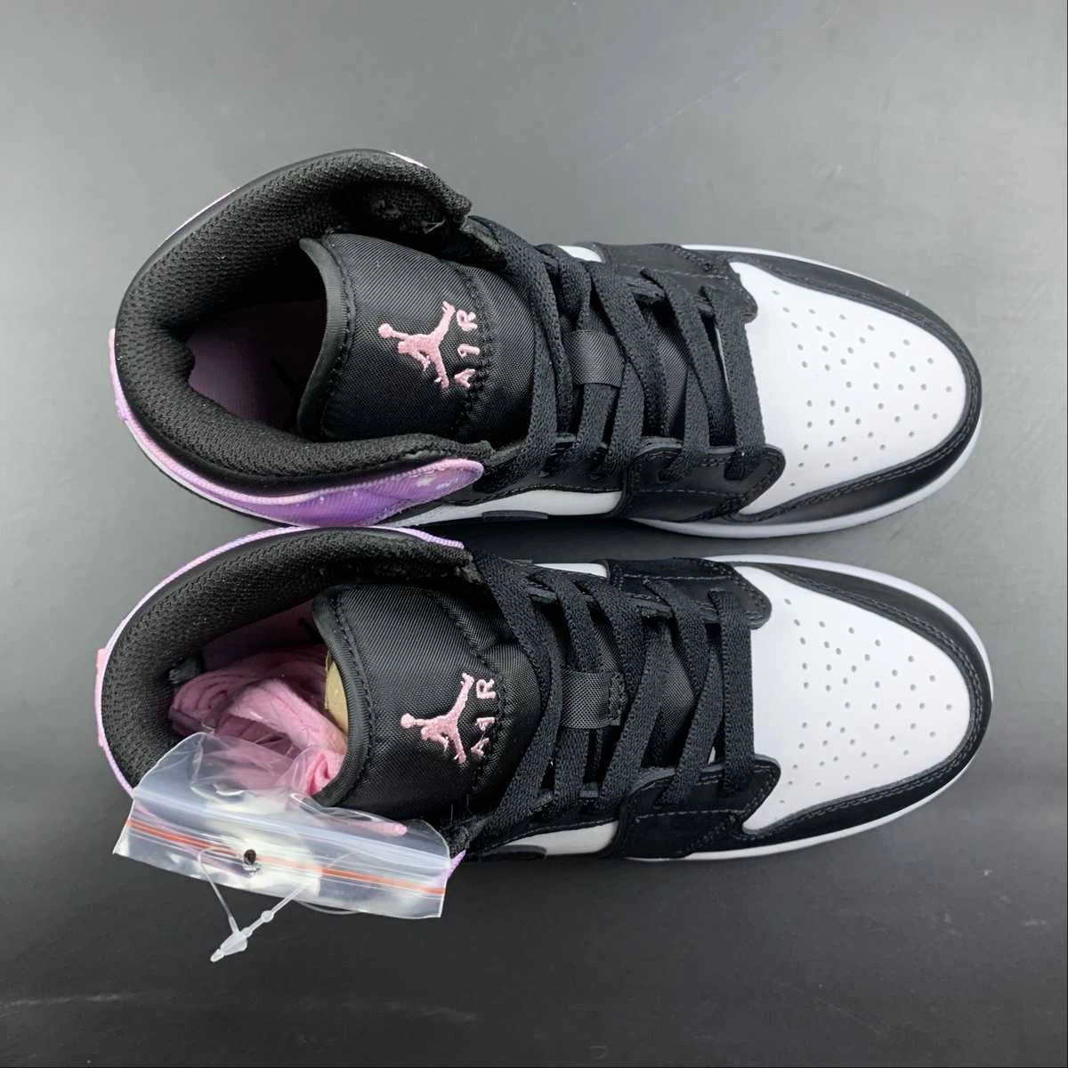 Sneaker Culture Shock Design Air Jordan 1 Mid SE (GS) Black Bleached Coral-White