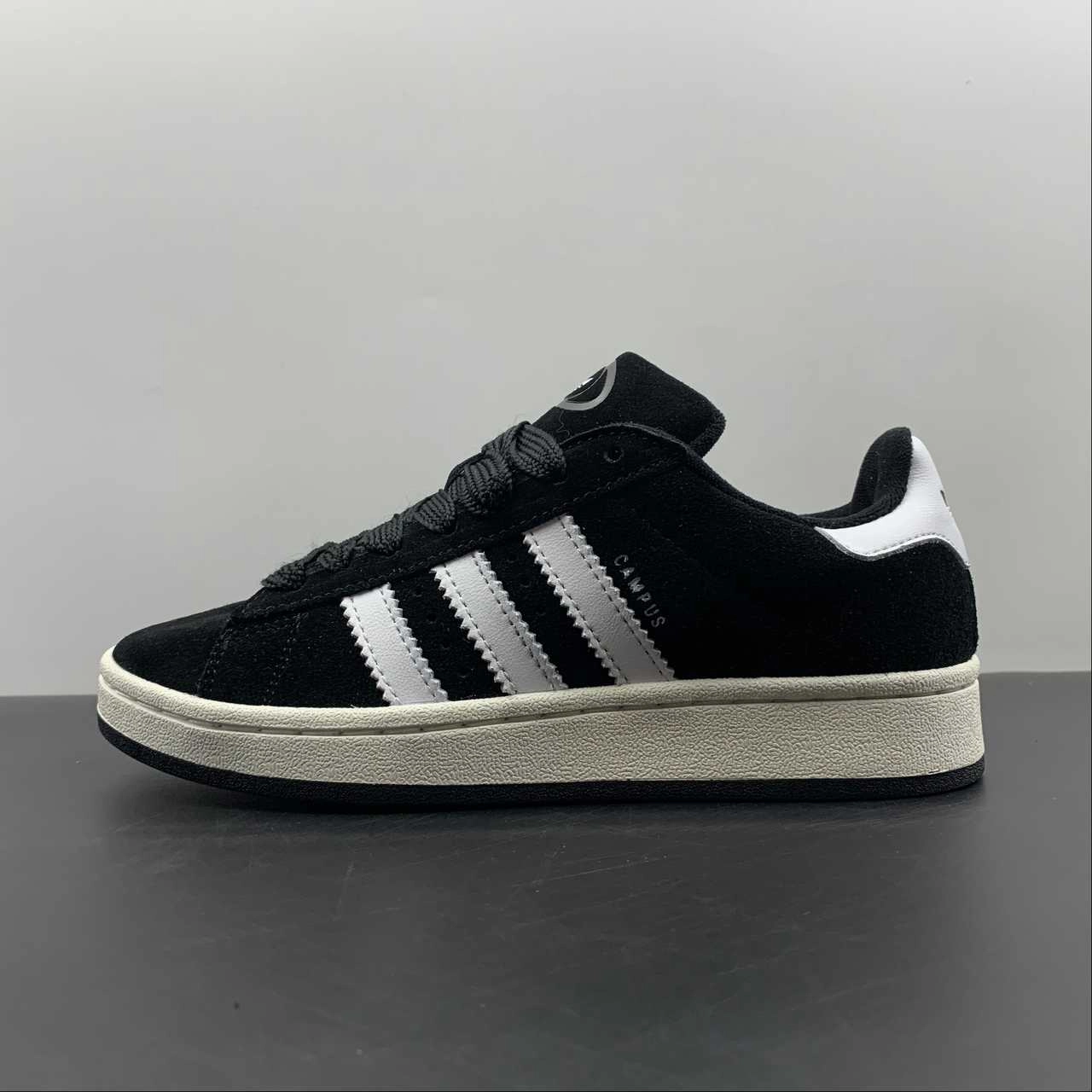 Adidas Campus 00s Core Black Cloud White GY9475 Smooth Texture Versatile Wear