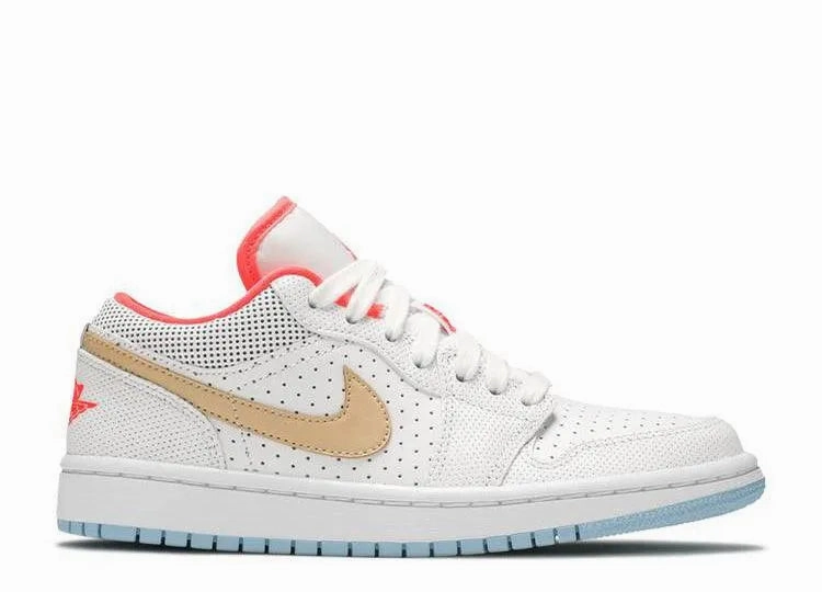 Bold Color Scheme Comfortable Air Jordan 1 Low White Sesame (W)
