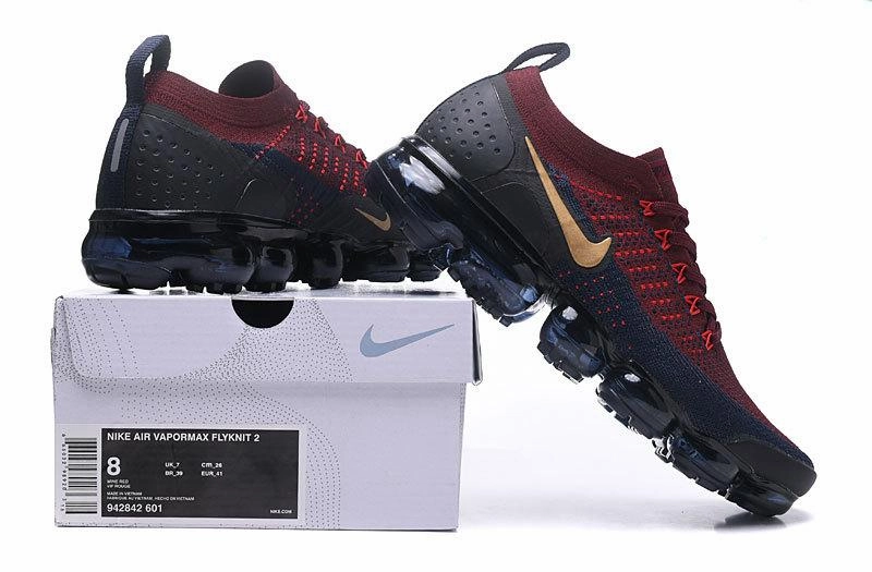 well made Flat Wear Air VaporMax Flyknit 2.0 Gold Wine 942842-601