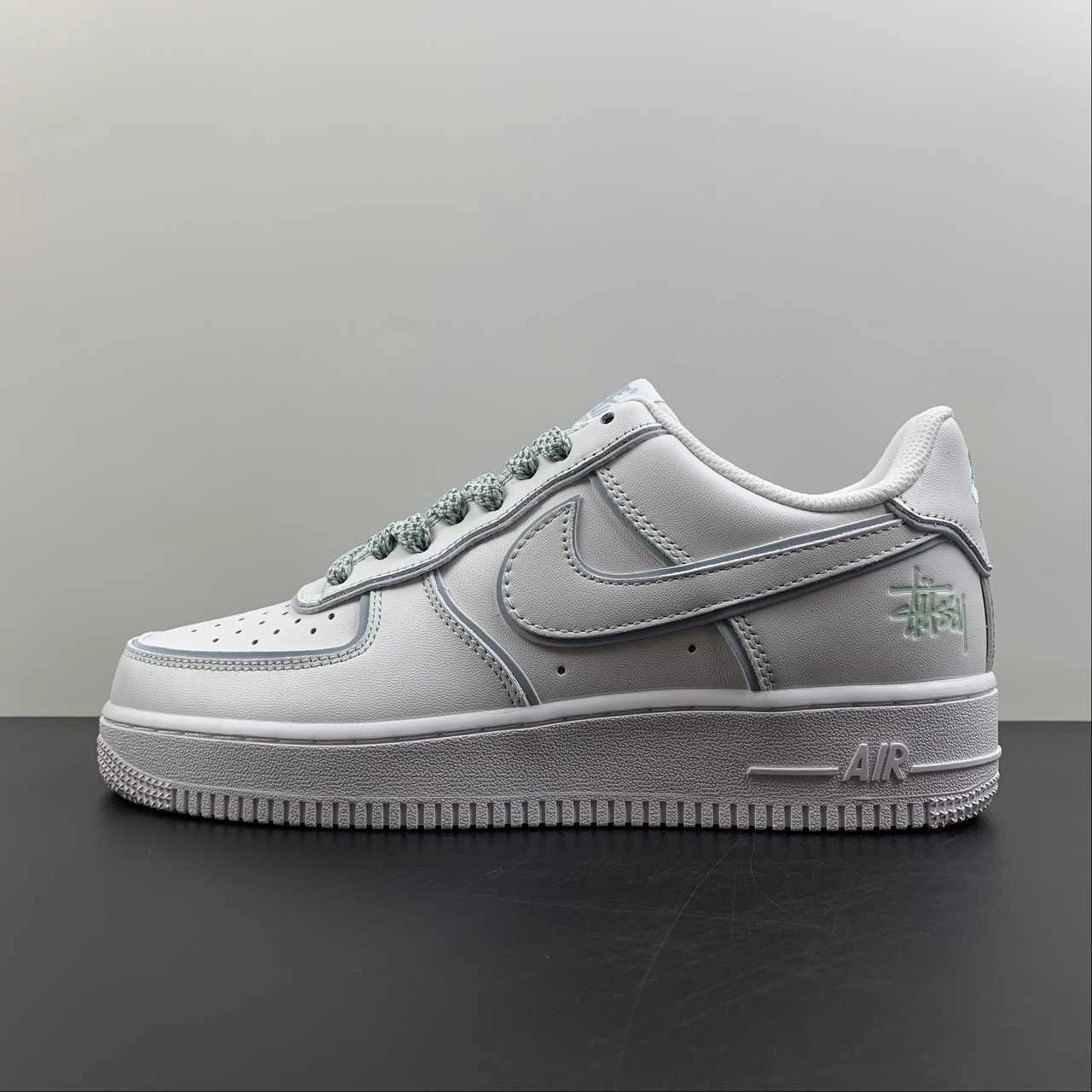 All Seasons Air Force 1 Low Ice Blue White x Stussy DT0617-029