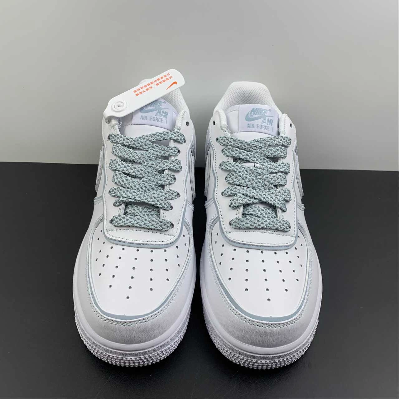 Short Distance Air Force 1 Low Ice Blue White x Stussy DT0617-029