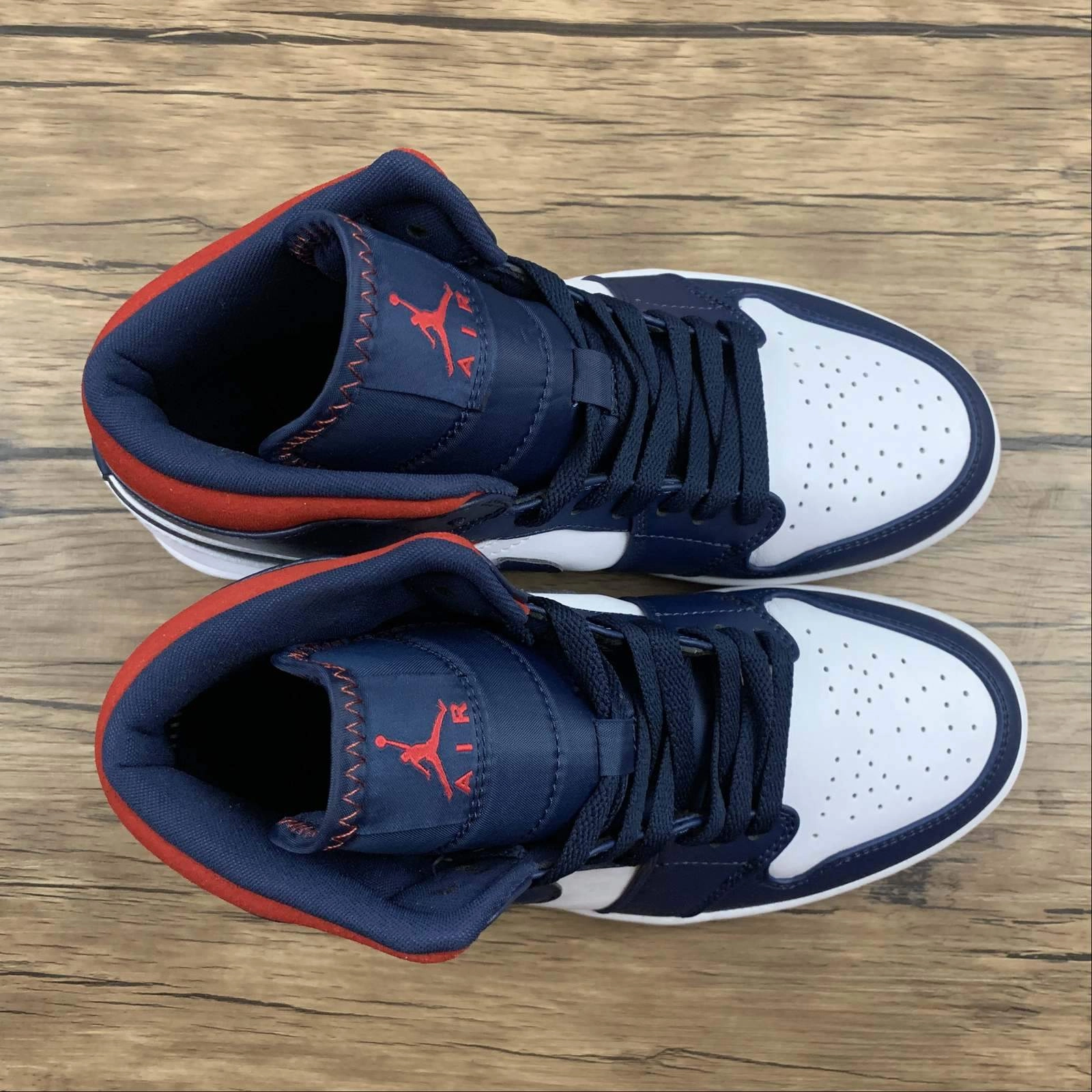 Perforated Tongue Air Jordan 1 Mid SE White University Red 852542-104