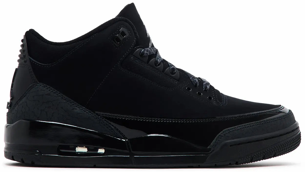 Nike Jordan 3 Black Cat 2025 Padded collar Practical Style