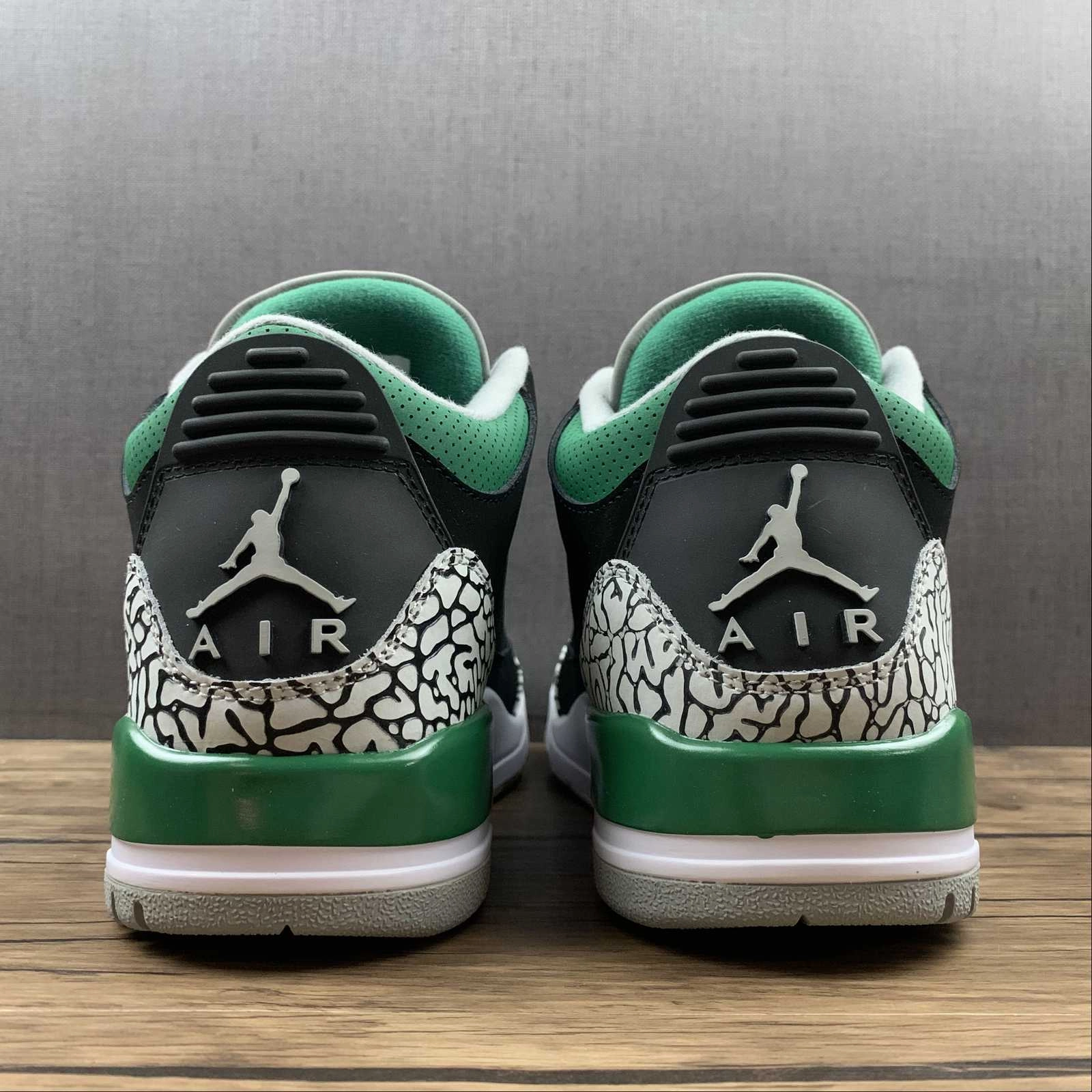 Air Jordan 3 Retro Black Pine Green CT8532-030 Cliff Hike Daily Match