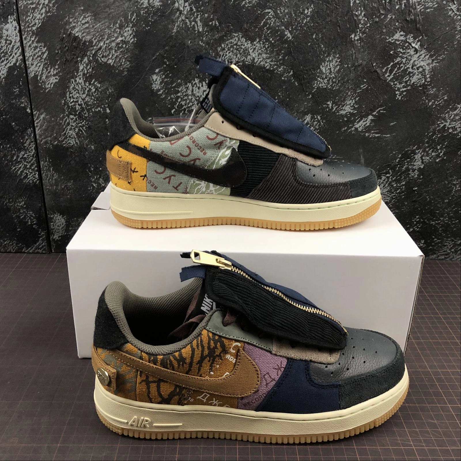 Trendy Design Travis Scott x Air Force 1 Low Cactus Jack Multi Color Muted Bronze Fossil CN2405-900