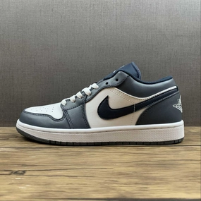 Air Jordan 1 Low Armory Navy White Black 553558-414 Sleek Ease Soft Padding