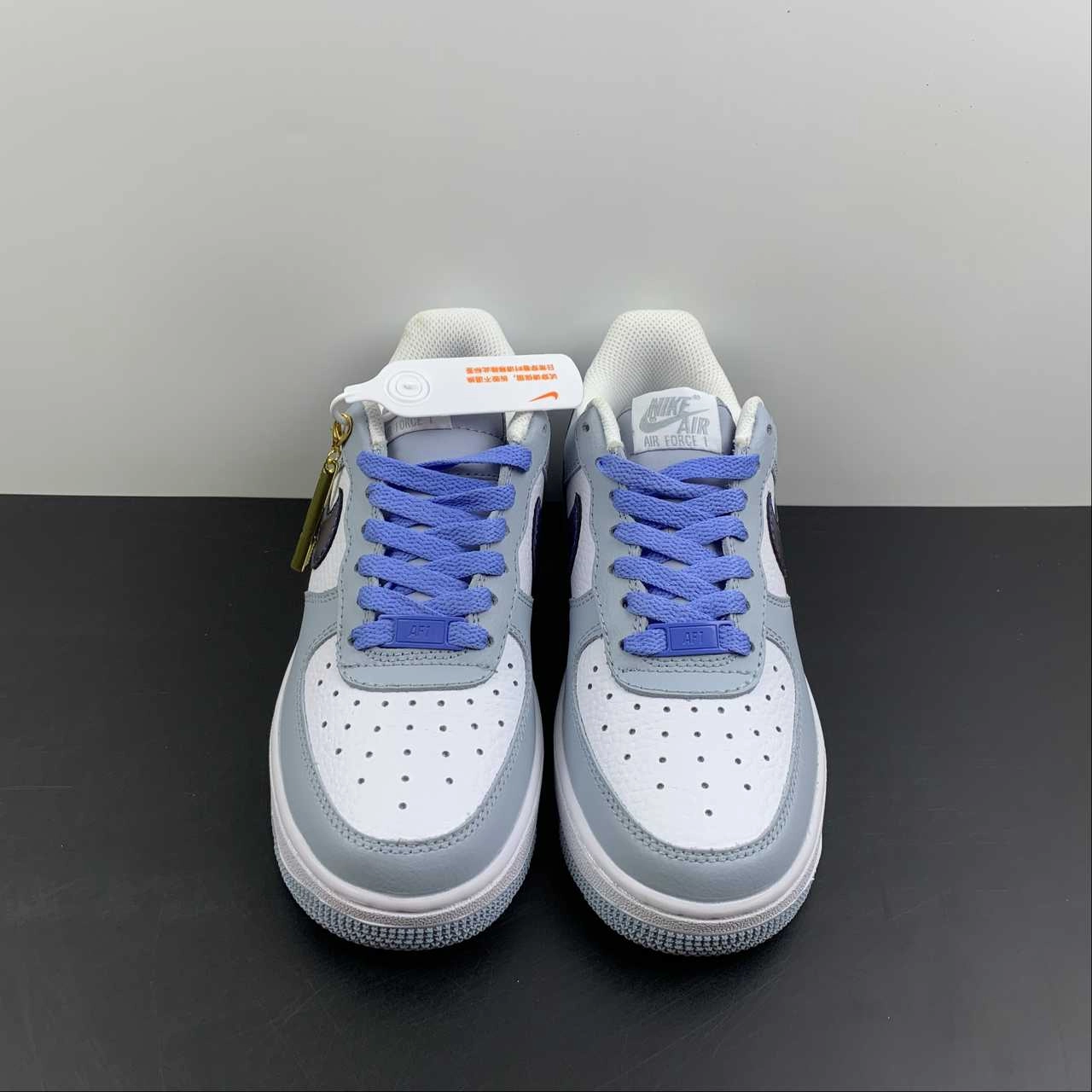 Air Force 1 07 Low White Grey Bright Blue CW1888-609 Ultra Breathable