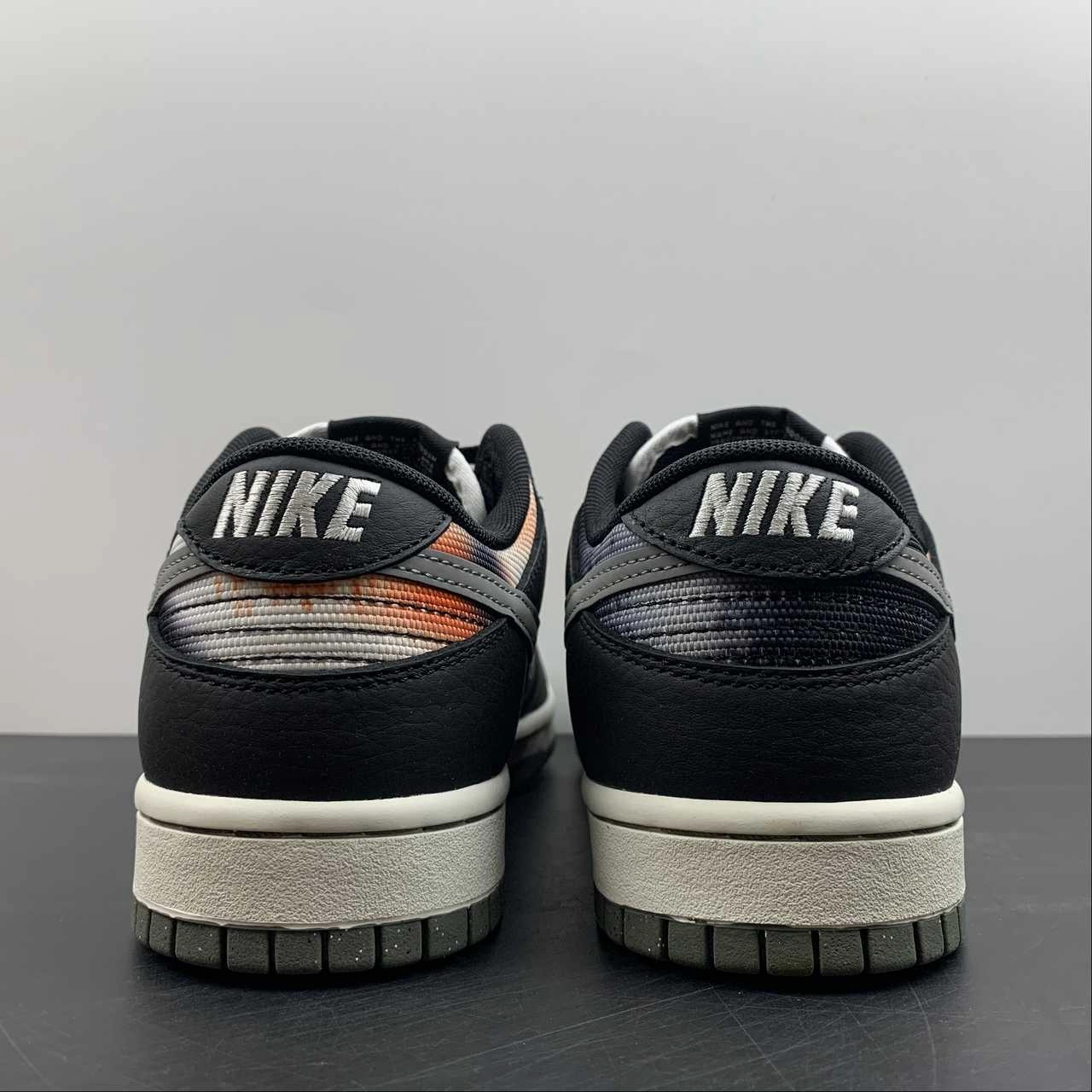 Heel lockdown Dual Tone SB Dunk Low Graffiti Black Red Grey DM0108-001