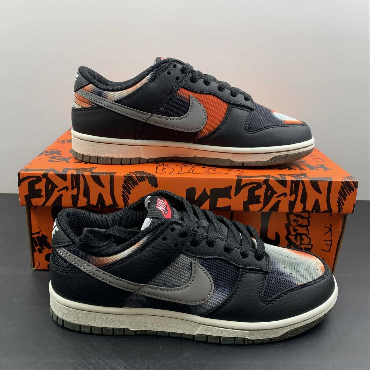 Flexible Fit Comfort water SB Dunk Low Graffiti Black Red Grey DM0108-001