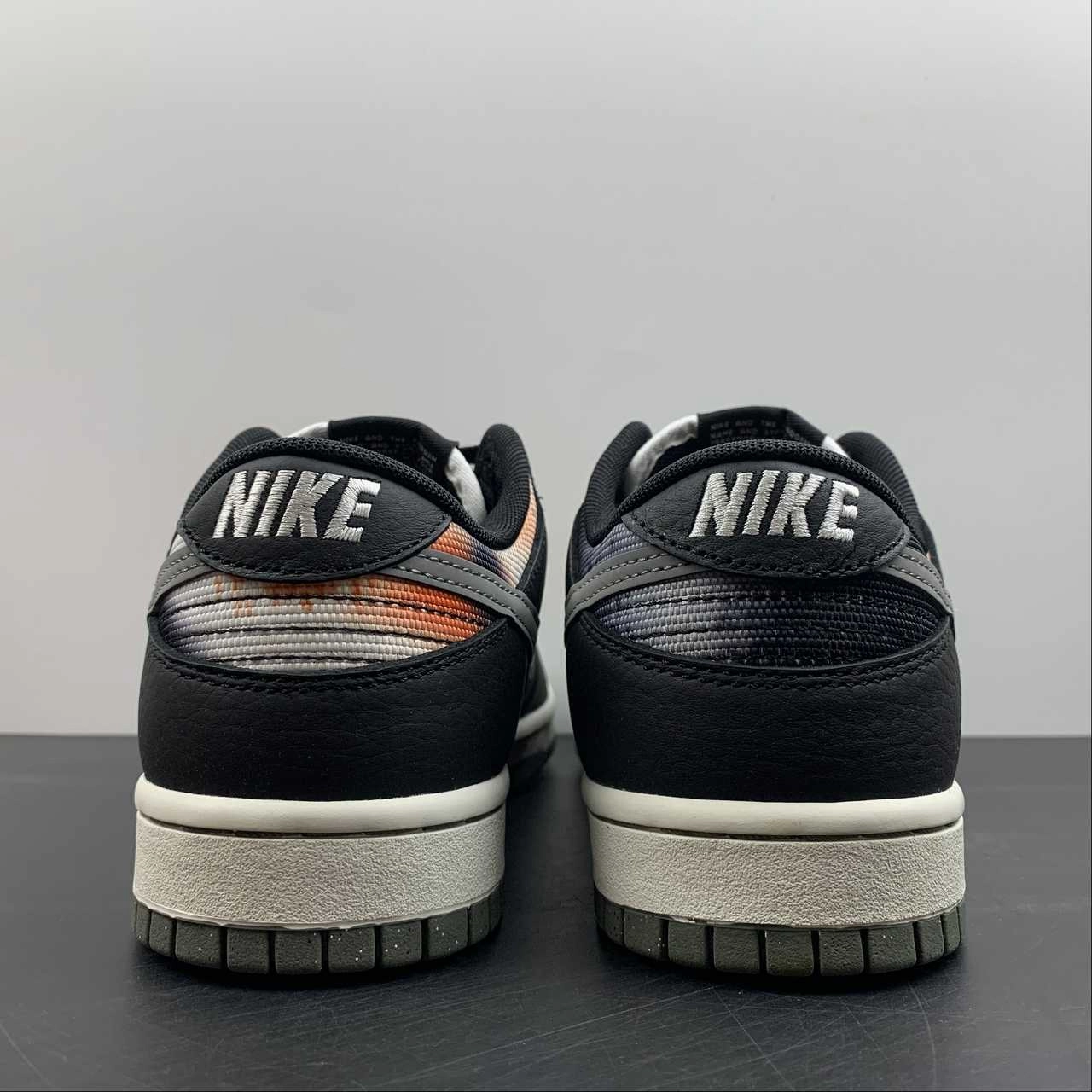 SB Dunk Low Graffiti Black Red Grey DM0108-001 Durable Rubber Treads