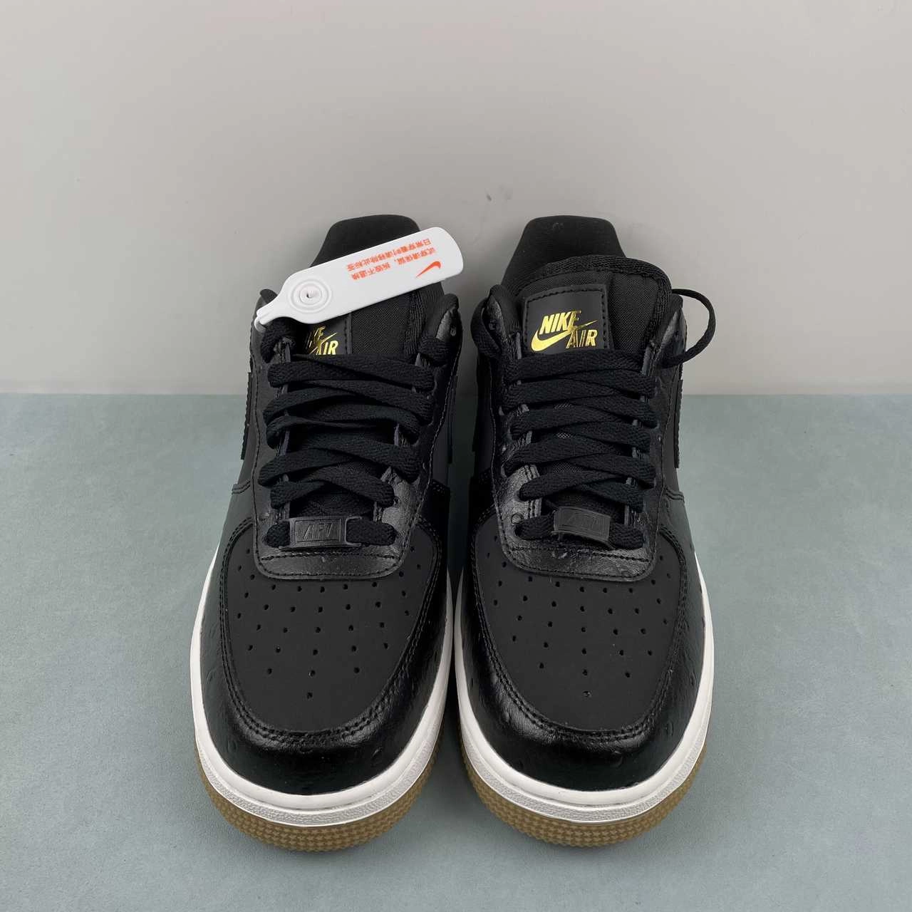 Planet Run Quick Outing Air Force 1 07 Low Black Ostrich Gum DZ2708-002