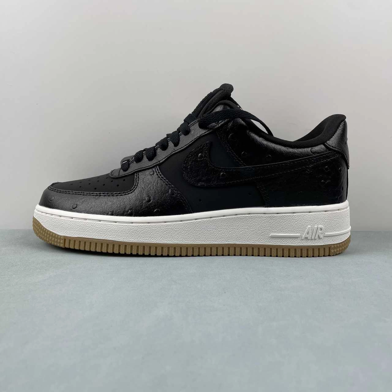 Sunrise Stroll Air Force 1 07 Low Black Ostrich Gum DZ2708-002