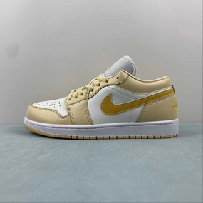 Air Jordan 1 Low Team Gold White DC0774-170 Adaptive Lacing Technology Smooth Insole
