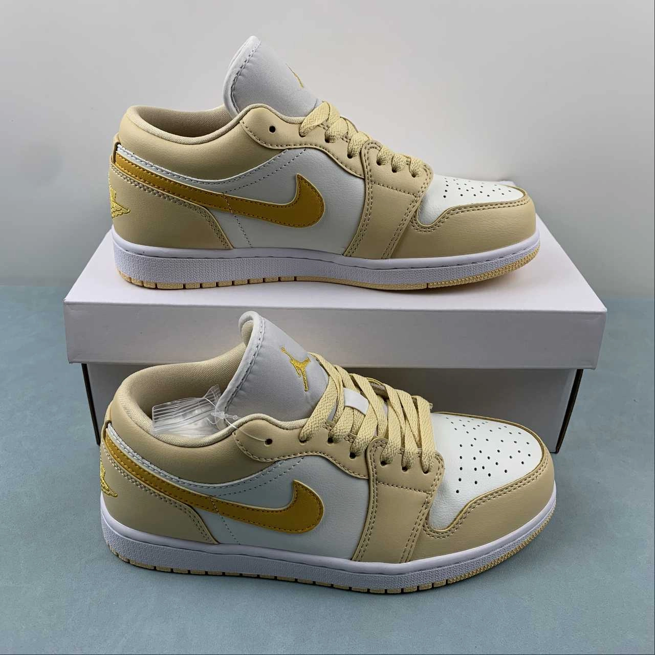 Woven Reinforcement Neutral Colorways Air Jordan 1 Low Team Gold White DC0774-170