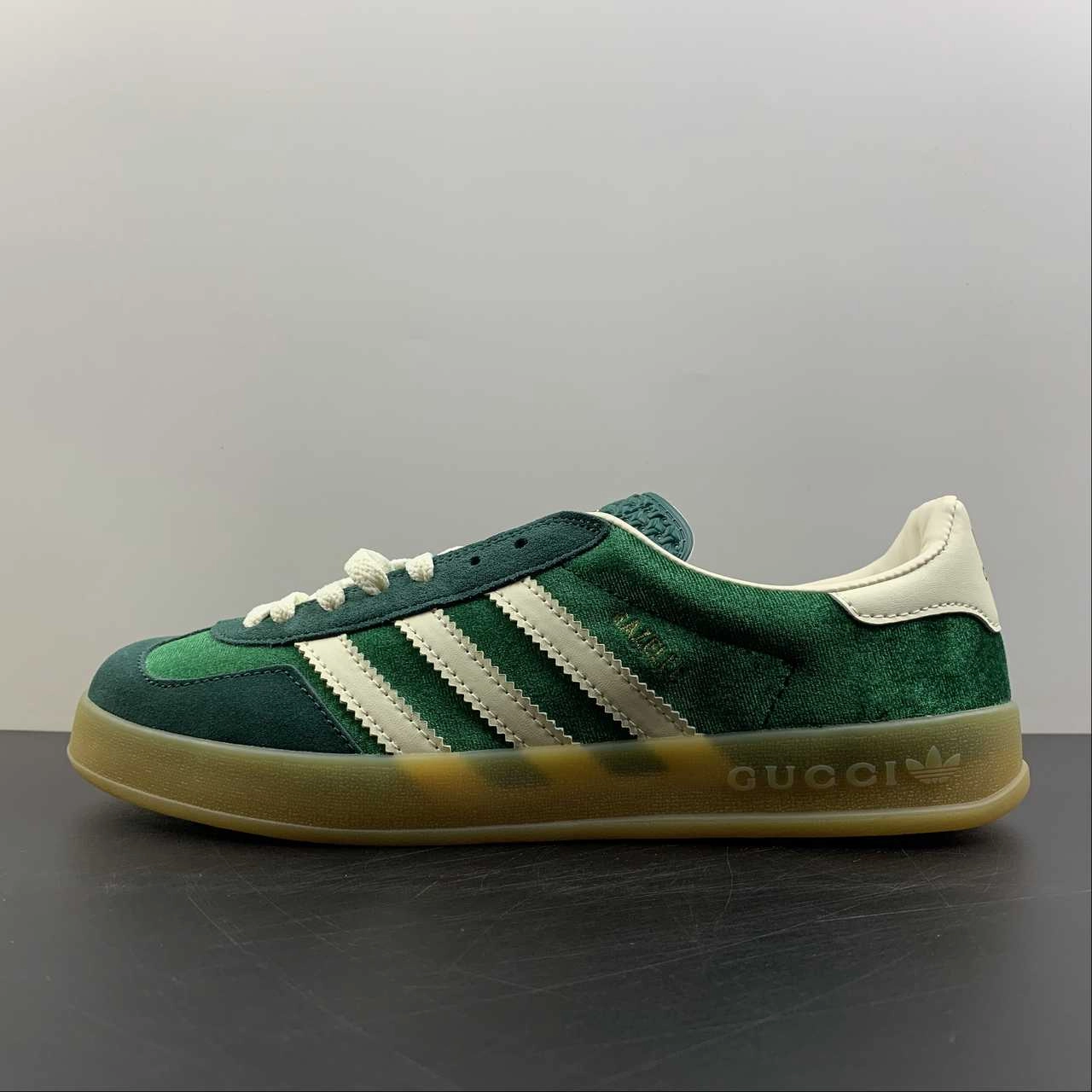 Soft Landing Adidas x Gucci Gazelle Green White