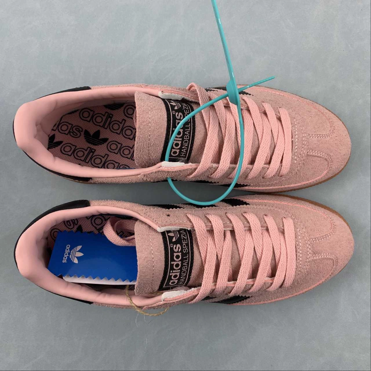 Adidas Handball Spezial Clear Pink Arctic Night Gum IF6561 running with a running vest arch - support shoes