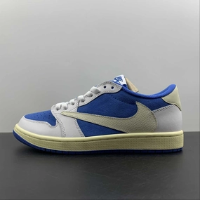 Eco Friendly Production Travis Scott x Air Jordan 1 Low OG Sail University Blue White DQ4277-212
