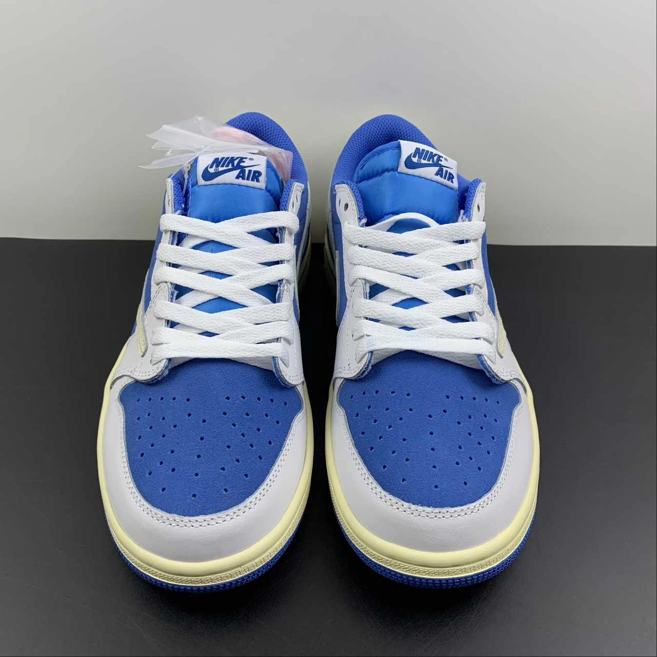 Travis Scott x Air Jordan 1 Low OG Sail University Blue White DQ4277-212 Casual flexibility All terrain