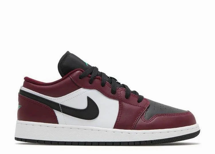Light Sole Stylish Fit Air Jordan 1 Low Dark Beetroot Roma Green (GS)