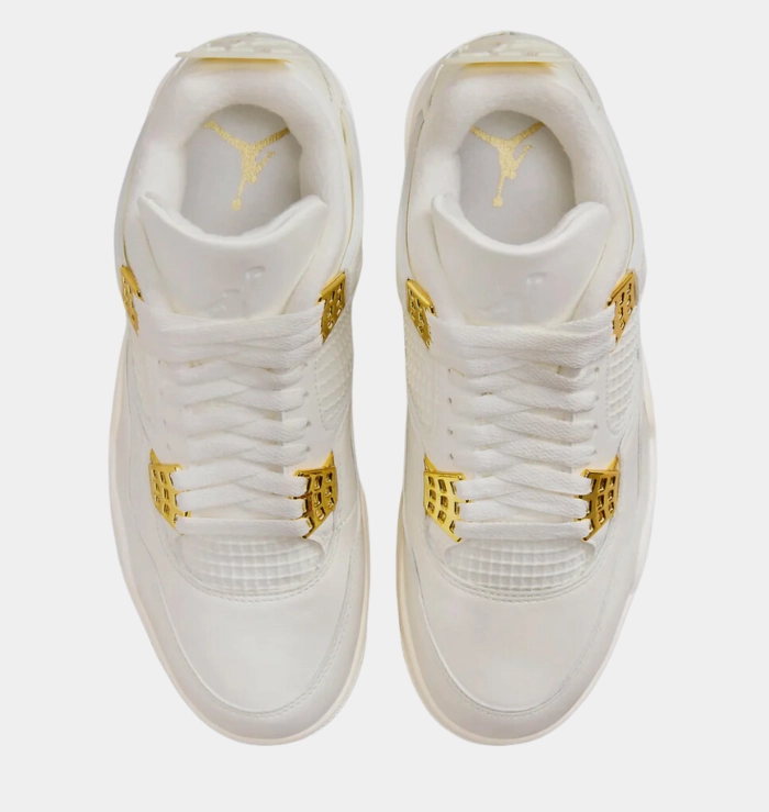 Nike Air Jordan 4 Retro Sail Metallic Gold Seamless Technology