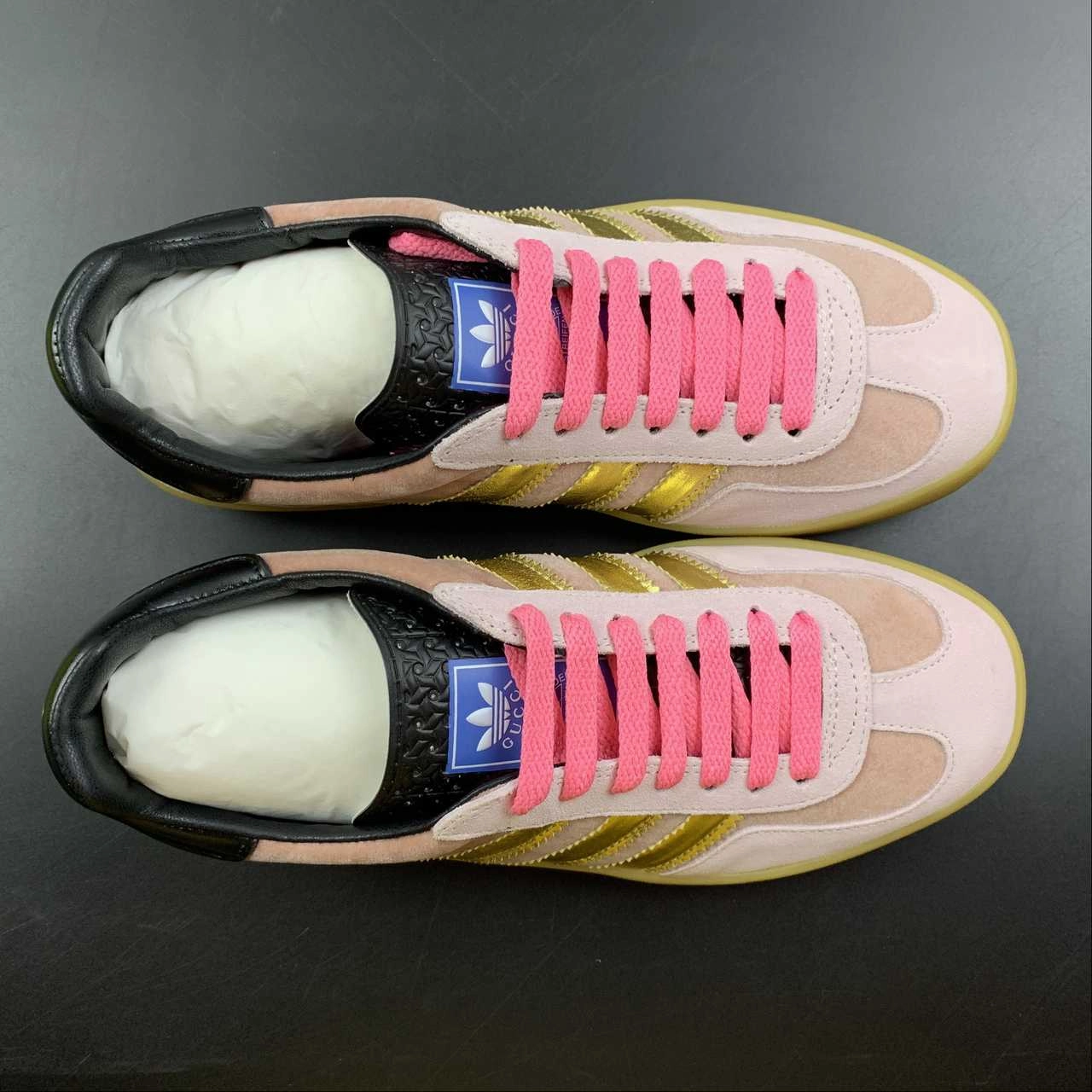 Adidas x Gucci Gazelle Pink Velvet Confidence - boosting