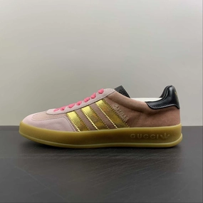 Adidas x Gucci Gazelle Pink Velvet Efficient Motion Pressure Relief