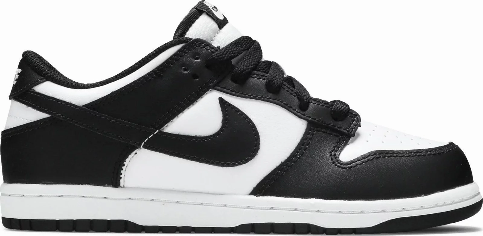 Nike Dunk Low Black White/Panda PS (Kids) Elasticated Lacing Quick Stride