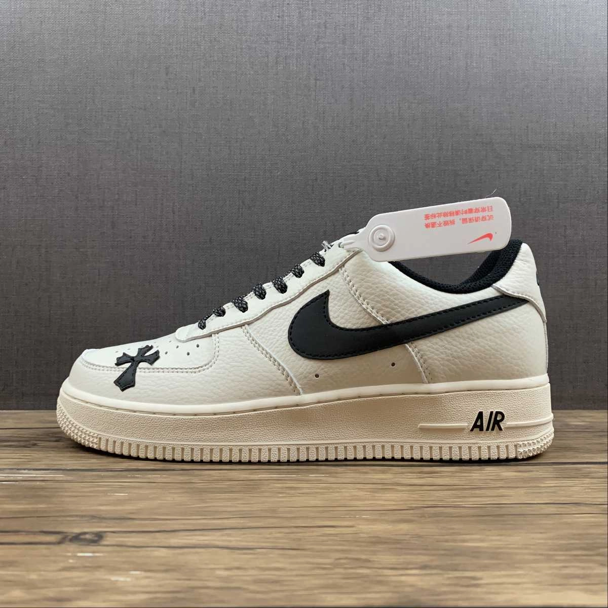Kids Pick Chic Footwear Chrome Hearts x Air Force 1 07 Low Rice White Black DM0119-422