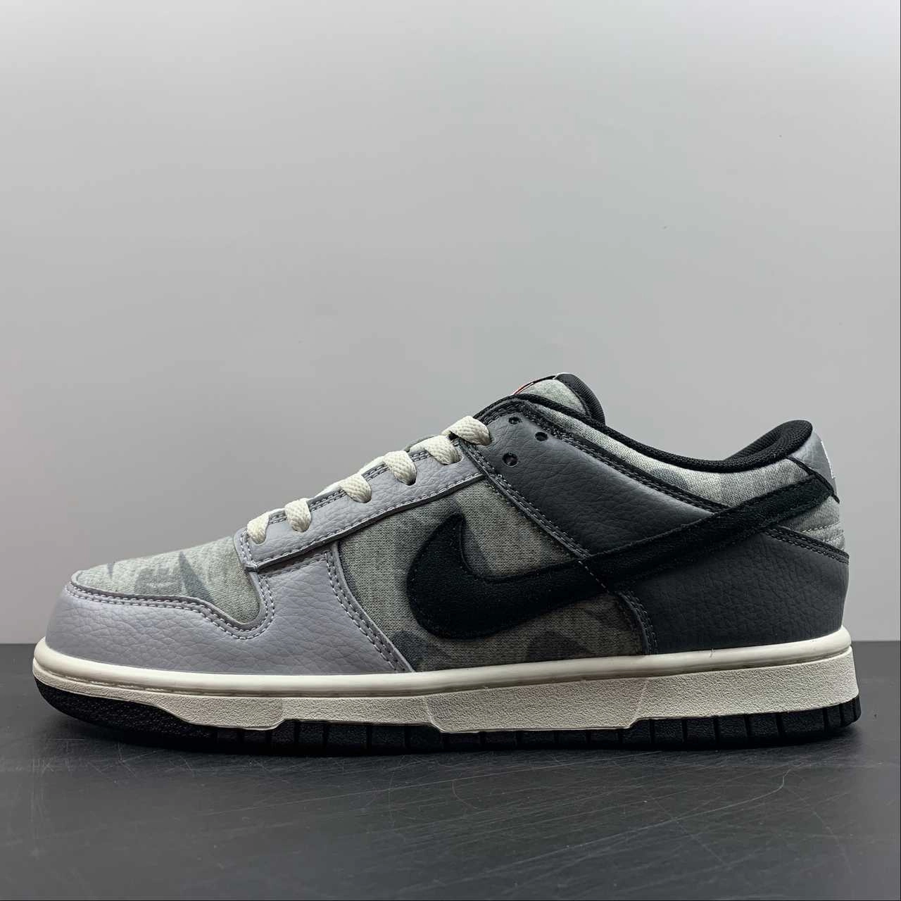 Lightweight Cushioning Sport Vibe SB Dunk Low SE Copy Paste Gray Black White DQ5015-063