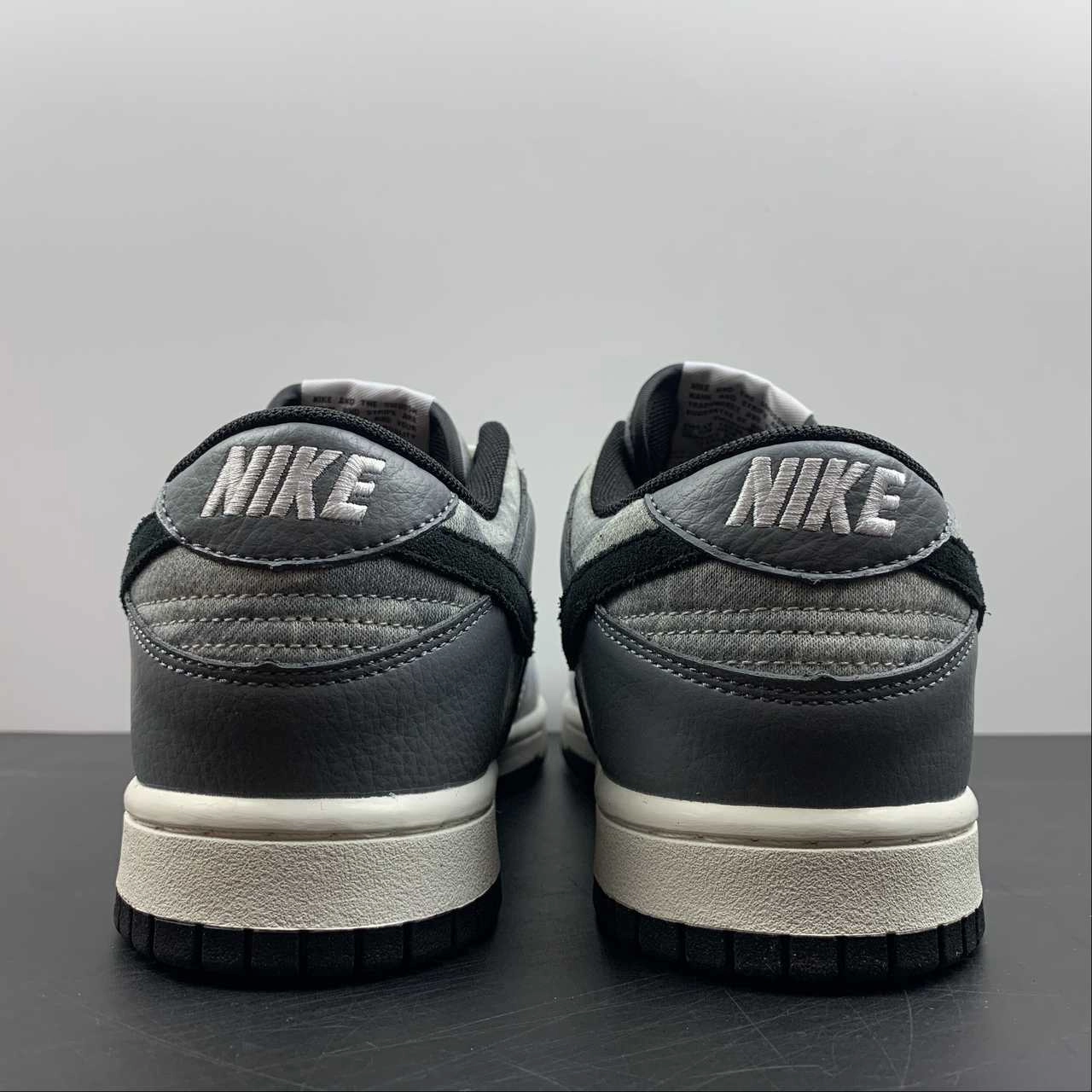 SB Dunk Low SE Copy Paste Gray Black White DQ5015-063 Reinforced Panels