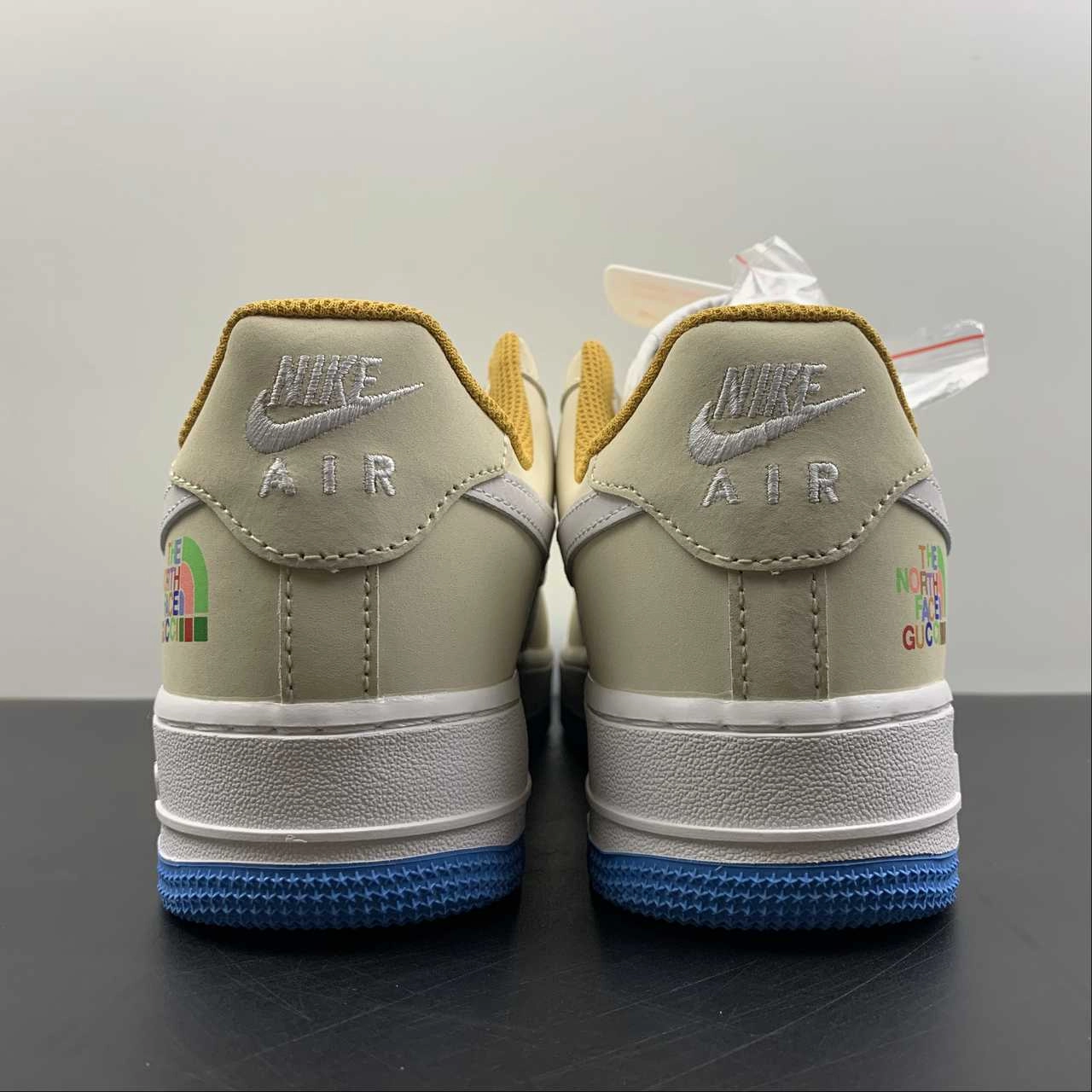 Air Force 1 07 Low North Face Gucci White Beige Yellow Blue 315122-011 Show Time