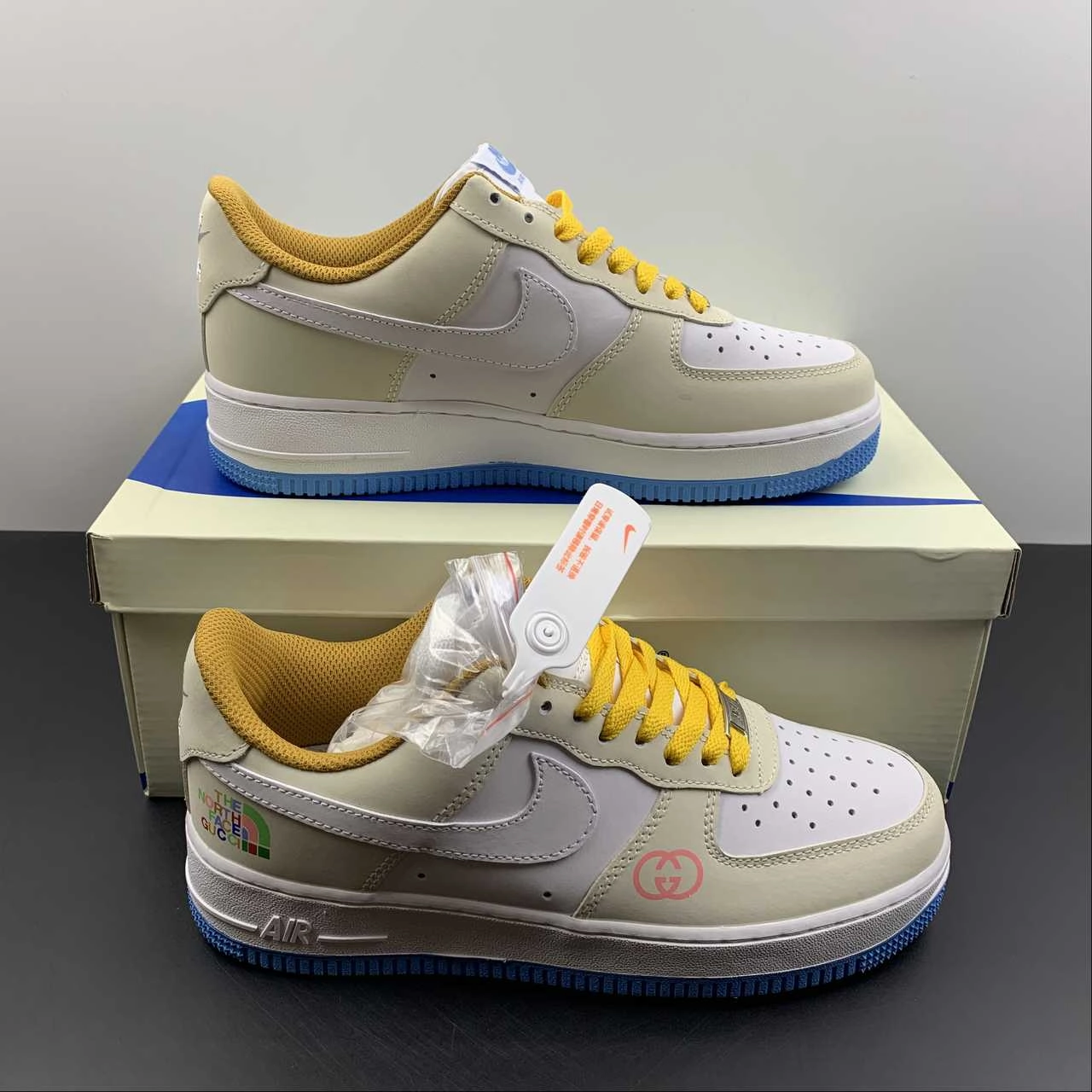 Air Force 1 07 Low North Face Gucci White Beige Yellow Blue 315122-011 Outdoor shoes Trend Focused